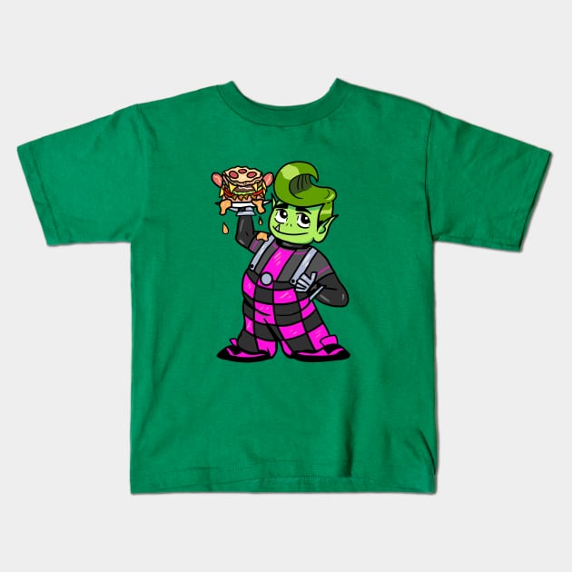 Bob's Beast Boy Kids T-Shirt by MonicaLaraArt